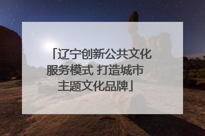 辽宁创新公共文化服务模式 打造城市主题文化品牌