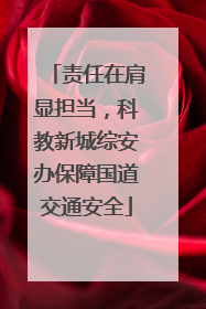 责任在肩显担当，科教新城综安办保障国道交通安全
