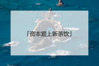 资本爱上新茶饮