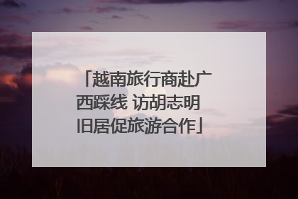 越南旅行商赴广西踩线 访胡志明旧居促旅游合作