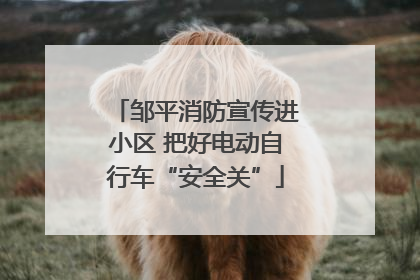 邹平消防宣传进小区 把好电动自行车“安全关”