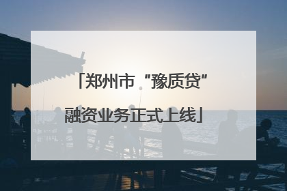 郑州市“豫质贷”融资业务正式上线