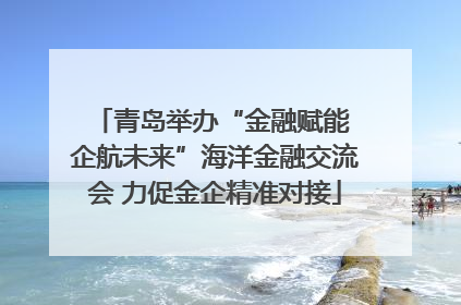 青岛举办“金融赋能 企航未来”海洋金融交流会 力促金企精准对接