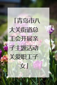 青岛市八大关街道总工会开展亲子主题活动关爱职工子女