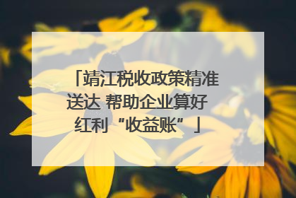 靖江税收政策精准送达 帮助企业算好红利“收益账”