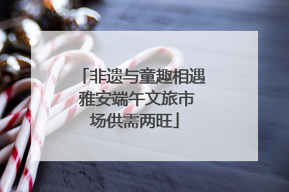 非遗与童趣相遇 雅安端午文旅市场供需两旺