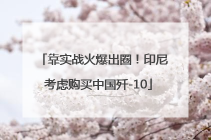 靠实战火爆出圈！印尼考虑购买中国歼-10