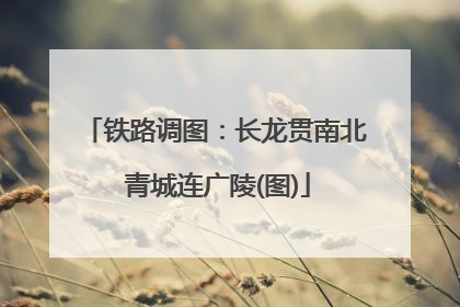 铁路调图：长龙贯南北 青城连广陵(图)