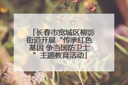 长春市宽城区柳影街道开展“传承红色基因 争当国防卫士”主题教育活动