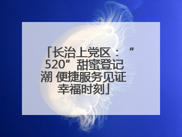 长治上党区：“520”甜蜜登记潮 便捷服务见证幸福时刻
