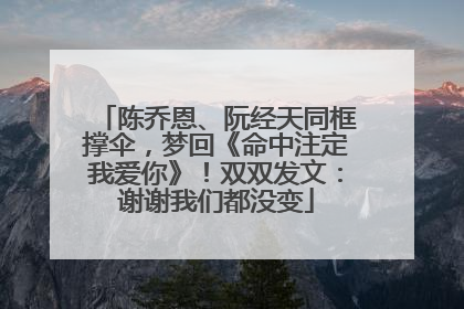 陈乔恩、阮经天同框撑伞，梦回《命中注定我爱你》！双双发文：谢谢我们都没变