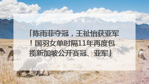 陈雨菲夺冠，王祉怡获亚军！国羽女单时隔11年再度包揽新加坡公开赛冠、亚军
