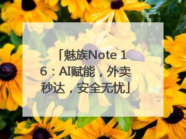 魅族Note 16：AI赋能，外卖秒达，安全无忧