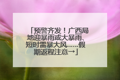 预警齐发！广西局地迎暴雨或大暴雨、短时雷暴大风……假期返程注意→