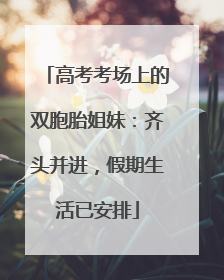 高考考场上的双胞胎姐妹：齐头并进，假期生活已安排