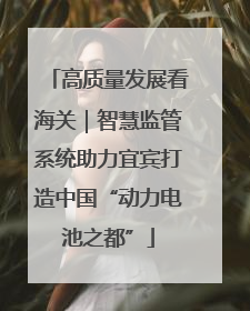 高质量发展看海关｜智慧监管系统助力宜宾打造中国“动力电池之都”