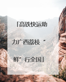 高铁快运助力广西荔枝“鲜”行全国