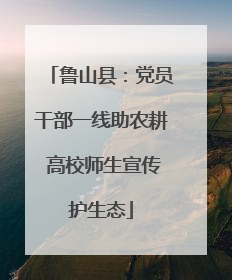 鲁山县：党员干部一线助农耕 高校师生宣传护生态