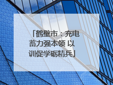 鹤壁市：充电蓄力强本领 以训促学砺精兵