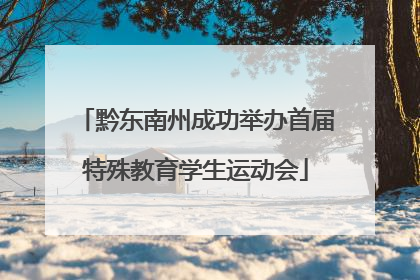 黔东南州成功举办首届特殊教育学生运动会