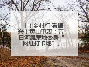 （乡村行·看振兴）黄山屯溪：昔日河滩荒地变身“网红打卡地”