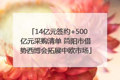 14亿元签约+500亿元采购清单 简阳市借势西博会拓展中欧市场