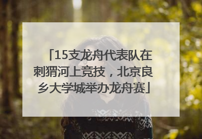 15支龙舟代表队在刺猬河上竞技，北京良乡大学城举办龙舟赛