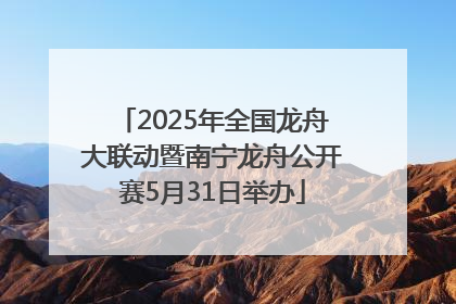 2025年全国龙舟大联动暨南宁龙舟公开赛5月31日举办