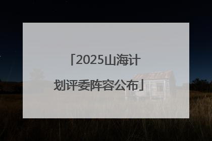 2025山海计划评委阵容公布