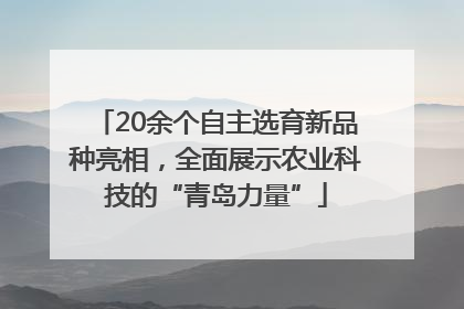 20余个自主选育新品种亮相，全面展示农业科技的“青岛力量”