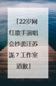 22岁网红歌手演唱会抄袭汪苏泷？工作室道歉