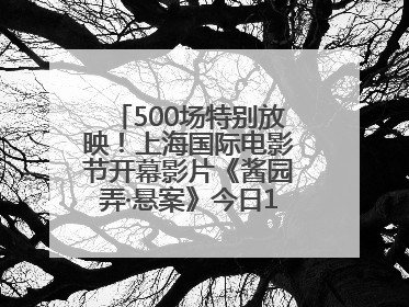 500场特别放映！上海国际电影节开幕影片《酱园弄·悬案》今日12点开票
