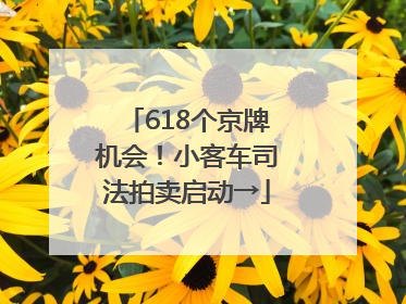 618个京牌机会！小客车司法拍卖启动→